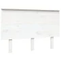 Solid white pine wood bed headboard 124x6x82.5 cm by vidaXL, Headboards and footboards - Ref: Foro24-819161, Price: 50,02 €, ...