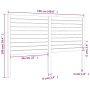 Bettkopfteil aus massivem schwarzem Kiefernholz, 126 x 4 x 100 cm von vidaXL, Kopf- und Fußteile - Ref: Foro24-819014, Preis:...