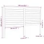 Solid black pine wood bed headboard 126x4x100 cm by vidaXL, Headboards and footboards - Ref: Foro24-819014, Price: 48,04 €, D...