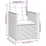 Garden furniture with cushions 3 pieces gray synthetic rattan by vidaXL, Garden sets - Ref: Foro24-319193, Price: 157,47 €, D...