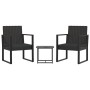 3-piece garden furniture set and black synthetic rattan cushions by vidaXL, Outdoor sofas - Ref: Foro24-319198, Price: 124,55...