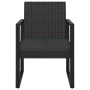 3-piece garden furniture set and black synthetic rattan cushions by vidaXL, Outdoor sofas - Ref: Foro24-319198, Price: 124,55...