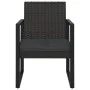 3-teiliges Gartenmöbel-Set und schwarze synthetische Rattankissen von vidaXL, Outdoor-Sofas - Ref: Foro24-319198, Preis: 122,...