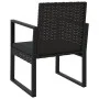 3-teiliges Gartenmöbel-Set und schwarze synthetische Rattankissen von vidaXL, Outdoor-Sofas - Ref: Foro24-319198, Preis: 122,...