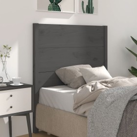 Kopfteil aus massivem grauem Kiefernholz, 96 x 4 x 100 cm von vidaXL, Kopf- und Fußteile - Ref: Foro24-818702, Preis: 44,08 €...