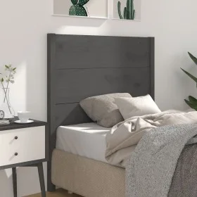 Kopfteil aus massivem grauem Kiefernholz, 96 x 4 x 100 cm von vidaXL, Kopf- und Fußteile - Ref: Foro24-818702, Preis: 43,50 €...