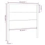 Kopfteil aus massivem grauem Kiefernholz, 96 x 4 x 100 cm von vidaXL, Kopf- und Fußteile - Ref: Foro24-818702, Preis: 43,50 €...