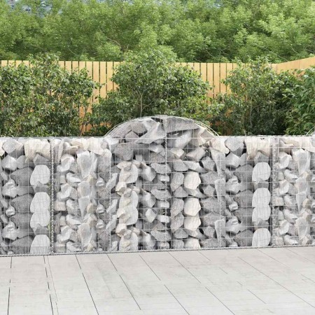 Cestas de gaviones 50 uds forma de arco hierro 200x50x100/120cm