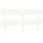 Cabecero de cama madera maciza de pino blanco 164x3x81 cm de vidaXL, Cabeceros y pies de cama - Ref: Foro24-819081, Precio: 3...