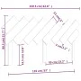 Cabecero de cama madera maciza de pino gris 159,5x3x80,5 cm de vidaXL, Cabeceros y pies de cama - Ref: Foro24-819232, Precio:...
