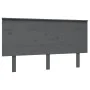 Cabecero de cama madera maciza de pino gris 144x6x82,5 cm de vidaXL, Cabeceros y pies de cama - Ref: Foro24-819172, Precio: 5...