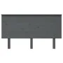 Cabecero de cama madera maciza de pino gris 144x6x82,5 cm de vidaXL, Cabeceros y pies de cama - Ref: Foro24-819172, Precio: 5...