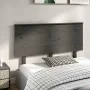 Cabecero de cama madera maciza de pino gris 144x6x82,5 cm de vidaXL, Cabeceros y pies de cama - Ref: Foro24-819172, Precio: 5...