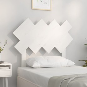Solid white pine wood bed headboard 92x3x81 cm by vidaXL, Headboards and footboards - Ref: Foro24-819201, Price: 22,83 €, Dis...