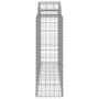Cestas de gaviones 9 uds forma de arco hierro 200x50x120/140 cm