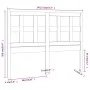 Bettkopfteil aus massivem Kiefernholz in Honigbraun, 145,5 x 4 x 100 cm von vidaXL, Kopf- und Fußteile - Ref: Foro24-818923, ...