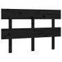Solid black pine wood bed headboard 144x3x81 cm by vidaXL, Headboards and footboards - Ref: Foro24-819074, Price: 27,33 €, Di...
