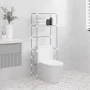 2-tier shelf above gray iron toilet 53.5x28x143 cm by vidaXL, Towel racks - Ref: Foro24-343134, Price: 16,81 €, Discount: %