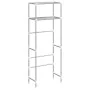 2-tier shelf above gray iron toilet 53.5x28x143 cm by vidaXL, Towel racks - Ref: Foro24-343134, Price: 16,81 €, Discount: %