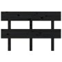 Solid black pine wood bed headboard 124x3x81 cm by vidaXL, Headboards and footboards - Ref: Foro24-819064, Price: 24,60 €, Di...