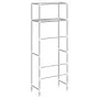 2-tier shelf above gray iron toilet 53.5x28x143 cm by vidaXL, Towel racks - Ref: Foro24-343134, Price: 16,81 €, Discount: %