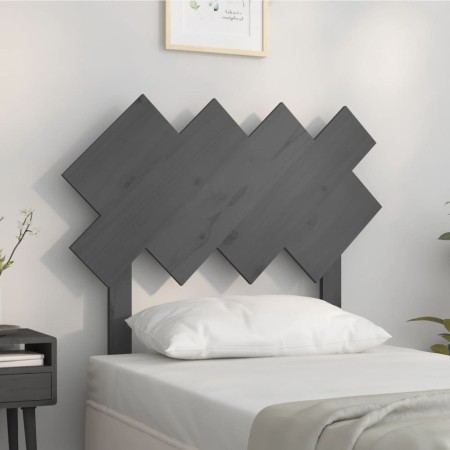 Bettkopfteil aus massivem grauem Kiefernholz, 92 x 3 x 81 cm von vidaXL, Kopf- und Fußteile - Ref: Foro24-819202, Preis: 22,6...