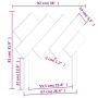 Bettkopfteil aus massivem grauem Kiefernholz, 92 x 3 x 81 cm von vidaXL, Kopf- und Fußteile - Ref: Foro24-819202, Preis: 22,6...