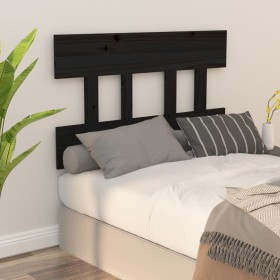 Solid black pine wood bed headboard 93.5x3x81 cm by vidaXL, Headboards and footboards - Ref: Foro24-819104, Price: 21,86 €, D...
