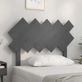 Cabecero de cama madera maciza de pino gris 104x3x80,5 cm