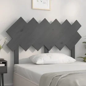 Solid gray pine wood bed headboard 122.5x3x80.5 cm by vidaXL, Headboards and footboards - Ref: Foro24-819212, Price: 28,70 €,...