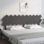 Cabecero de cama madera maciza de pino gris 196x3x80,5 cm de vidaXL, Cabeceros y pies de cama - Ref: Foro24-819242, Precio: 3...