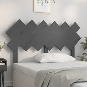 Bettkopfteil aus massivem grauem Kiefernholz, 132 x 3 x 81 cm von vidaXL, Kopf- und Fußteile - Ref: Foro24-819217, Preis: 45,...