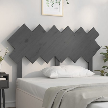 Bettkopfteil aus massivem grauem Kiefernholz, 132 x 3 x 81 cm von vidaXL, Kopf- und Fußteile - Ref: Foro24-819217, Preis: 45,...