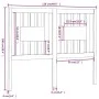 Cabecero madera maciza de pino gris 126x4x100 cm de vidaXL, Cabeceros y pies de cama - Ref: Foro24-818662, Precio: 32,80 €, D...