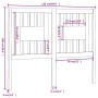 Kopfteil aus massivem grauem Kiefernholz, 126 x 4 x 100 cm von vidaXL, Kopf- und Fußteile - Ref: Foro24-818662, Preis: 32,80 ...
