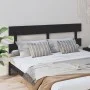Solid black pine wood bed headboard 204x3x81 cm by vidaXL, Headboards and footboards - Ref: Foro24-819094, Price: 32,80 €, Di...