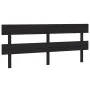 Solid black pine wood bed headboard 204x3x81 cm by vidaXL, Headboards and footboards - Ref: Foro24-819094, Price: 32,80 €, Di...