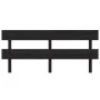Solid black pine wood bed headboard 204x3x81 cm by vidaXL, Headboards and footboards - Ref: Foro24-819094, Price: 32,80 €, Di...