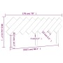 Bettkopfteil aus massivem Kiefernholz in Honigbraun, 178 x 3 x 80,5 cm von vidaXL, Kopf- und Fußteile - Ref: Foro24-819238, P...