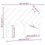Bettkopfteil aus massivem grauem Kiefernholz, 141 x 3 x 80,5 cm von vidaXL, Kopf- und Fußteile - Ref: Foro24-819222, Preis: 3...
