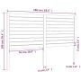 Bettkopfteil aus massivem Kiefernholz, 166 x 4 x 100 cm von vidaXL, Kopf- und Fußteile - Ref: Foro24-819030, Preis: 71,12 €, ...