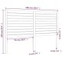 Bettkopfteil aus massivem Kiefernholz, 166 x 4 x 100 cm von vidaXL, Kopf- und Fußteile - Ref: Foro24-819030, Preis: 70,30 €, ...