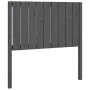 Cabecero de cama madera maciza de pino gris 95,5x4x100 cm de vidaXL, Cabeceros y pies de cama - Ref: Foro24-818852, Precio: 3...