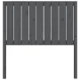 Cabecero de cama madera maciza de pino gris 95,5x4x100 cm de vidaXL, Cabeceros y pies de cama - Ref: Foro24-818852, Precio: 3...