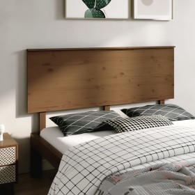Cabecero de cama madera maciza de pino marrón miel