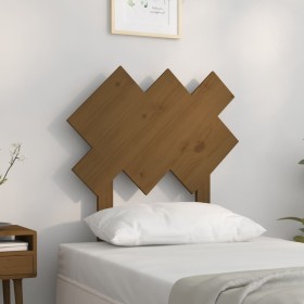 Cabecero de cama madera maciza pino marrón miel 72,5x3x81 cm