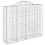 Cestas gaviones 14 uds forma de arco hierro 200x50x160/180 cm