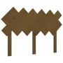 Bettkopfteil aus massivem Kiefernholz, honigbraun, 122,5 x 3 x 80,5 cm von vidaXL, Kopf- und Fußteile - Ref: Foro24-819213, P...