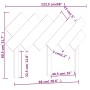 Bettkopfteil aus massivem Kiefernholz, honigbraun, 122,5 x 3 x 80,5 cm von vidaXL, Kopf- und Fußteile - Ref: Foro24-819213, P...