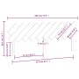 Bettkopfteil aus massivem Kiefernholz in Honigbraun, 196 x 3 x 80,5 cm von vidaXL, Kopf- und Fußteile - Ref: Foro24-819243, P...